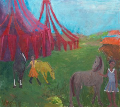 Morning Run Through, 2018 (olie på lærred) af Megan Williamson