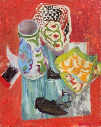 Stilleben på Manet Seascape, 2007 (olie på lærred) af Megan Williamson