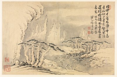 Landskaber i forskellige stilarter efter gamle mestre af Mei Qing