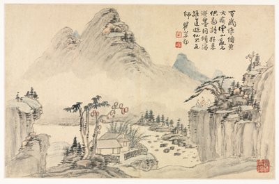 Landskaber i forskellige stilarter efter gamle mestre, 1690. af Mei Qing
