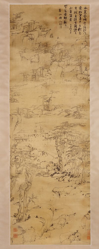 Spadseretur i en tåget dal, 1649. af Mei Qing