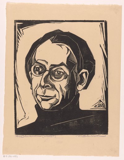 Portræt af Abraham Bleekrode af Meijer Bleekrode (signed by artist)