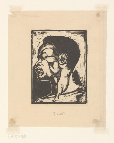 Sort mand af Meijer Bleekrode (signed by artist)