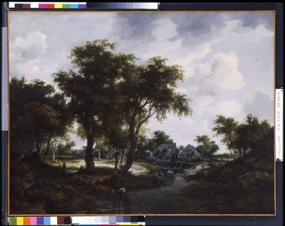 Vandmøllen (The Trevor Landscape) (olie på lærred) af Meindert Hobbema