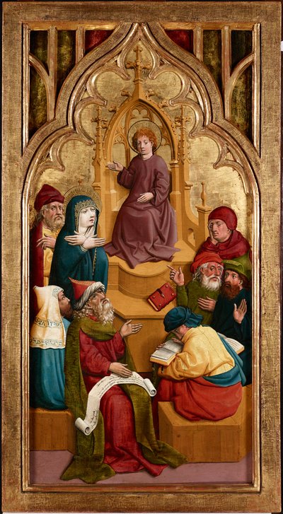 Tolv år gamle Jesus i templet af Meister von Schloss Lichtenstein