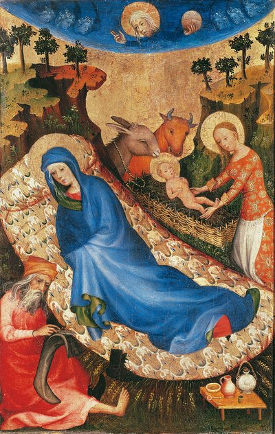 Nativity (tempera på panel) af Melchior Broederlam