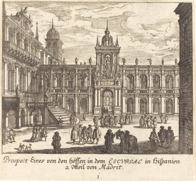 Escorial, Spanien af Melchior Küsel after Johann Wilhelm Baur
