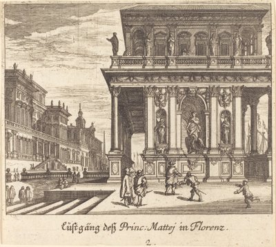 Palads, Firenze af Melchior Küsel after Johann Wilhelm Baur