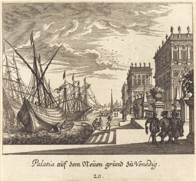 Paladser, Venedig af Melchior Küsel after Johann Wilhelm Baur