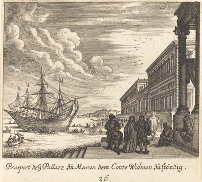 Palazzo af Grev Widman af Melchior Küsel after Johann Wilhelm Baur