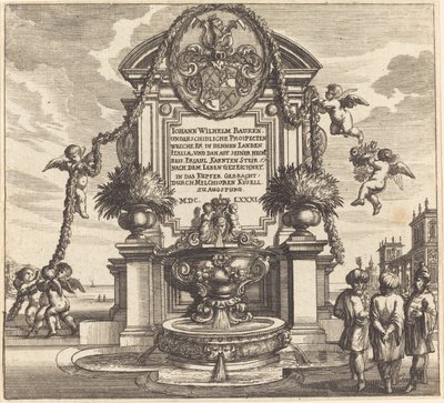 Titel side af Melchior Küsel after Johann Wilhelm Baur