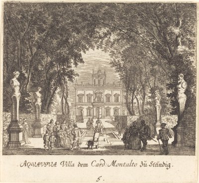 Villa Aquaviva af Melchior Küsel after Johann Wilhelm Baur