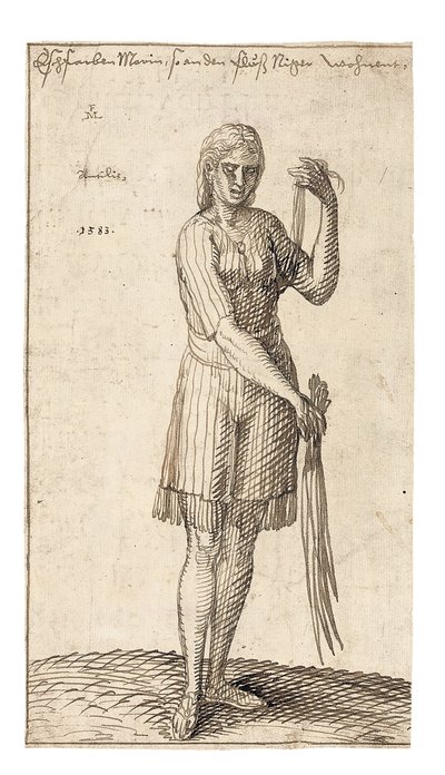 En nigeriansk kvinde med siv, 1583 af Melchior Lorck