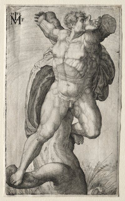 Den korsfæste mand, 1550. af Melchior Lorck