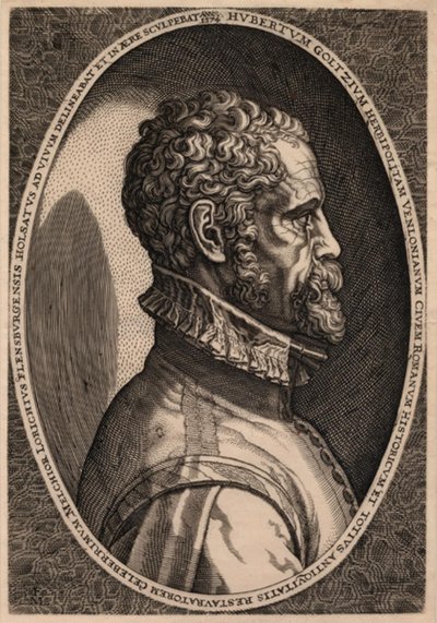 Portræt af oldtidsforskeren Hubert Goltzius af Melchior Lorck