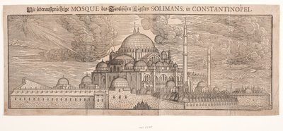 Suleymaniye-moskeen, set fra nordøst af Melchior Lorck