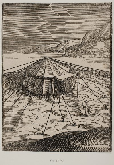 Tyrkisk militærtelt af Melchior Lorck