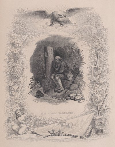Den gamle Vagabond, fra The Complete Works of Béranger, 1829. af Melchior Peronard