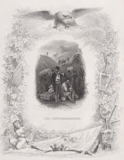 Smuglerne, fra Bérangers sange, 1829 af Melchior Peronard