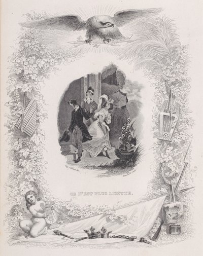 Det er ikke længere Lisette, fra The Songs of Béranger, 1829. Skabere: Melchior Péronard, Auguste Blanchard I. af Melchior Péronard, Auguste Blanchard I