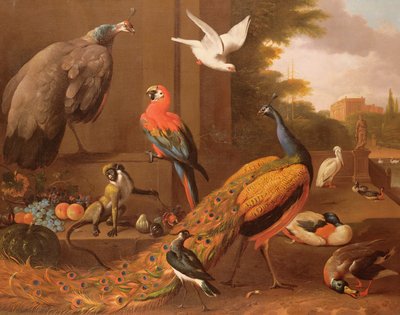 Fugle i et landskab af Melchior de Hondecoeter