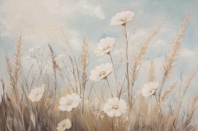 Fredfyldte markblomster af Melloi Art Prints