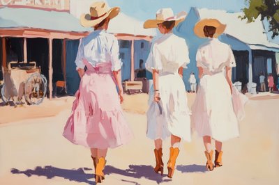 En tur gennem den vestlige by af Melloi Art Prints
