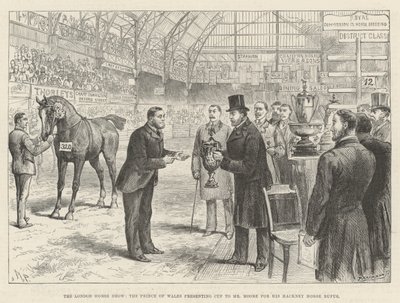 London Horse Show, Prince of Wales overrækker Cup til Mr. Moore for hans Hackney Horse Rufus af Melton Prior