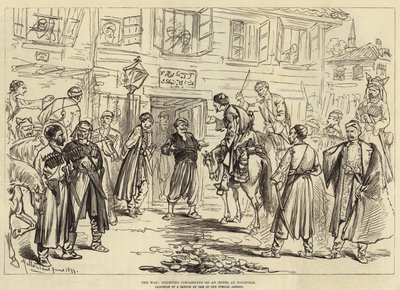 The War, indkvartering af Circassians på et hotel i Nicopolis af Melton Prior