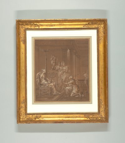 Tegning, tapetdesign af Merry Joseph Blondel
