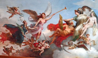 Frankrig sejrede ved Bouvines af Merry Joseph Blondel