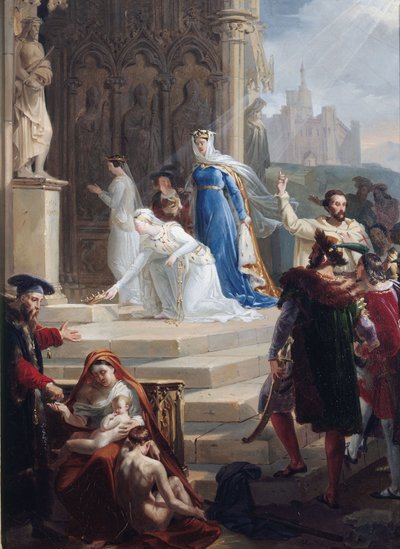 Saint Elizabeth Dronning af Ungarn af Merry Joseph Blondel