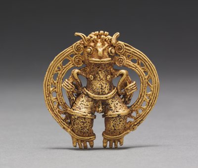 Figur vedhæng, ca. 1000-1550 (støbt guld) af Mesoamerican Mesoamerican