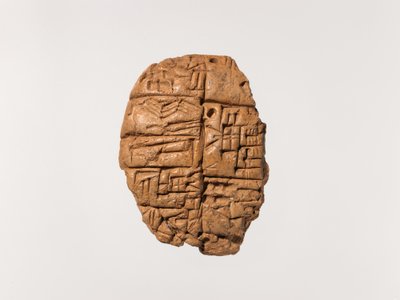 Kileskrifttablet: distribution af kobberknive, ca. 2600–2350 f.Kr. (ler) af Mesopotamian Mesopotamian