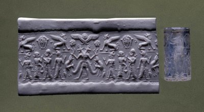 Cylinderforsegling, Nordsyrien (kvarts) af Mesopotamian Mesopotamian