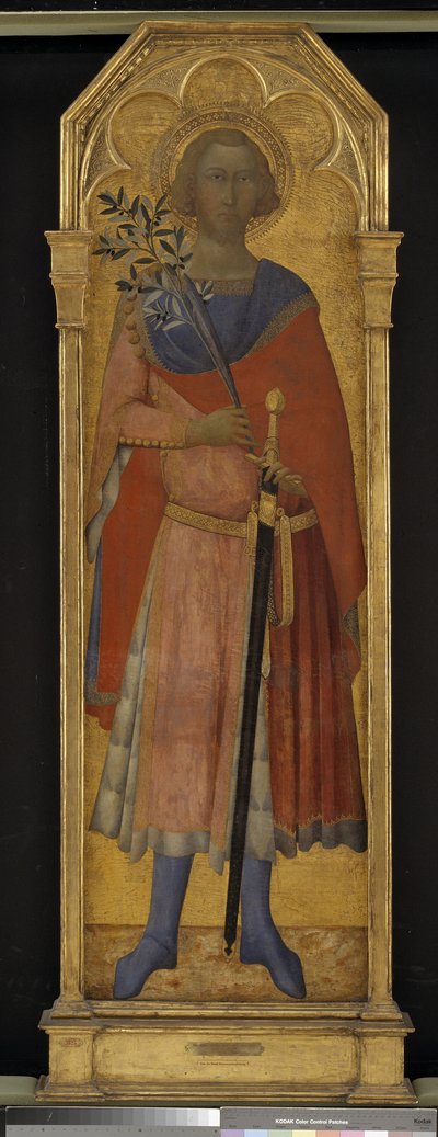 St Victor af Siena af Mesteren for Palazzo Venezia Madonna