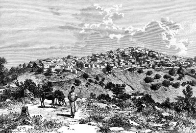 En kabylsk landsby, Nordafrika, 1895. af Meunier