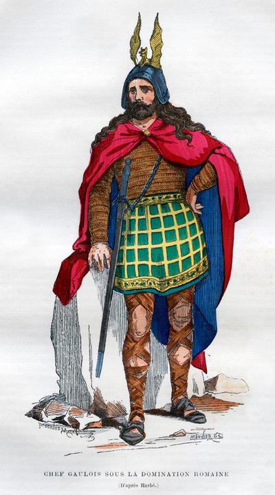 Galliens høvding under den romerske besættelse, 1. århundrede f.Kr. - 5. århundrede e.Kr. 1882-1884. af Meunier
