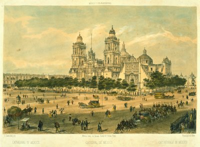 Katedralen i Mexico af Mexican School
