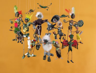 Day of the Dead figurer, fra Oaxaca (papier mache) af Mexican School