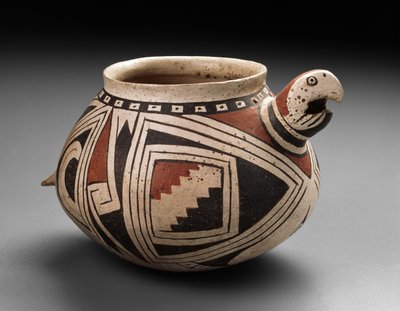 Mogollon ara skål, Tardio Periode, 1300-50 (lertøj med polykrom slip-maling) af Mexican School