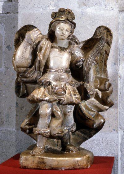 Statue af St. Michael (alabaster) af Mexican School