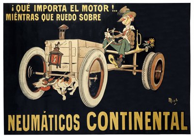 Continental-dæk, ca. 1900 (tryk) af Mich (1881 1923)