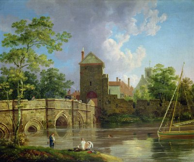 Layerthorpe Postern, York, ca. 1769 (olie på lærred) af Michael (1743-1801) Rooker