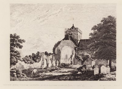 Boxgrove Priory Church (gravering) af Michael (1743 1801) (after) Rooker