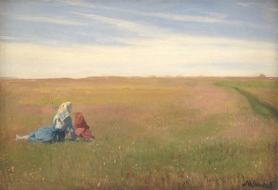 To piger på en mark. En sommerdag af Michael Ancher