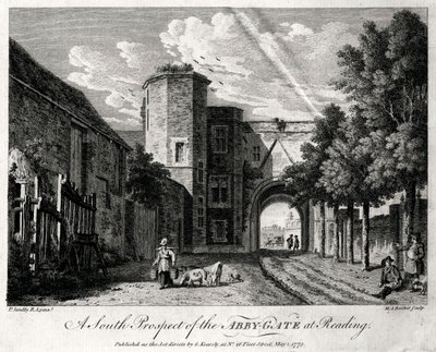 A South Prospect of the Abby-Gate i Reading, Berkshire, 1775 af Michael Angelo Rooker