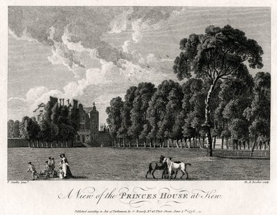 Udsigt over Princes House i Kew, 1776 af Michael Angelo Rooker