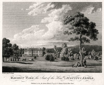 Bagshot Park, sæde for den ærede Augustus Kepple, 1777 af Michael Angelo Rooker