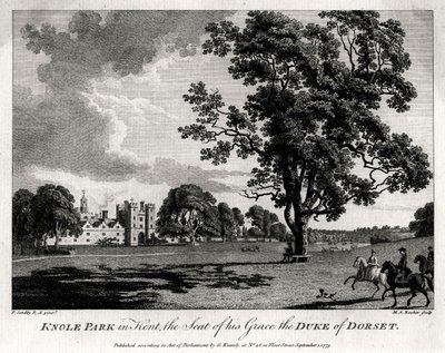 Knole Park i Kent, sæde for hans nåde, hertugen af Dorset, 1775 af Michael Angelo Rooker